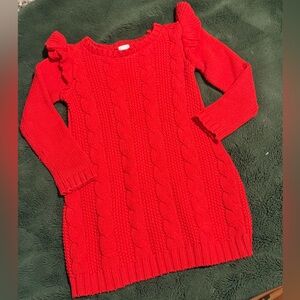 Carter's Vibrant Red Knit Sweater Dress
